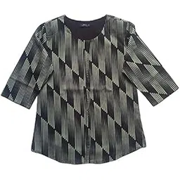 Curves Women's Polyster Top Green Color & Size-picture-39