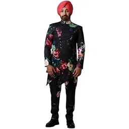 curvshape Lykra Designer Two Piece Suit Set for Men Freesize White(D112)-picture-30