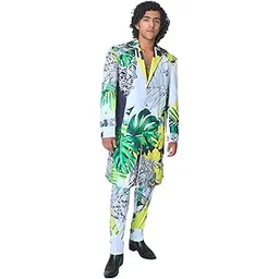 curvshape Two Piece Crepe Suit52 for Men Freesize Multicolor Multicolour-picture-16