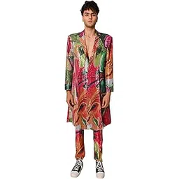 curvshape Two Piece Crepe Suit53 for Men Freesize Multicolor Multicolour-picture-13