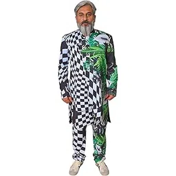 curvshape Two Piece Crepe Suit54 for Men Freesize Multicolor Multicolour-picture-32