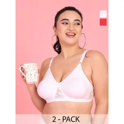 Curvy Love Pack Of 2 Full Coverage Non Padded Cotton Everyday Bras With All Day Comfort-picture-15