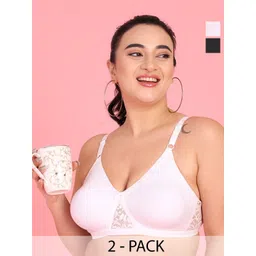 Curvy Love Pack Of 2 Plus Size Full Coverage Non Padded Everyday Bra With All Day Comfort-picture-25