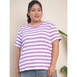 CURVY STREET Plus Size Striped Top-picture-12