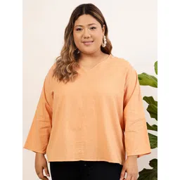 CURVY STREET V-Neck Flared Sleeves Top-picture-23