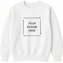 Customizable White Crewneck Sweatshirt, Cotton Blend, Long Sleeve Pullover for Custom Design Printing, Unisex Classic Fit - StadiumEX-picture-37