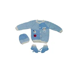 Cute Collection Kids Striped Woollen Cardigan-picture-27