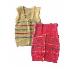 Cute Collection Kids Striped Woollen Sweater Vest-picture-10