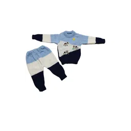 Cute Collection Unisex Kids Striped Woolen Sweaters With Pyjama-picture-28