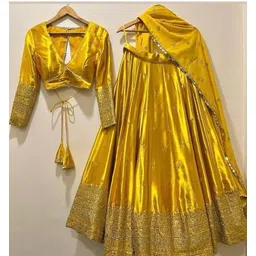 cute fellow Embroidered Semi Stitched Lehenga Choli-picture-30