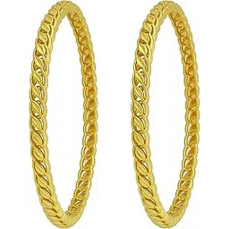 cute gold One Gram Gold Plated Traditional Bangles for Women and Girls (4034)-picture-34