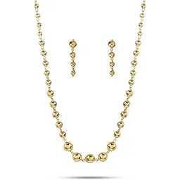 cute gold One Gram Micro Gold Plated & Copper Traditional Designer Jewellery Stone Necklace for Women and Girls (NEC-8068)-picture-15