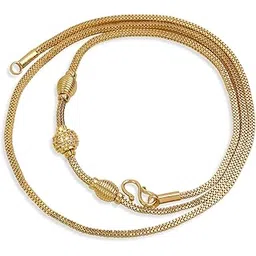 cute gold One Gram Micro Gold Plated Traditional Designer American Diamond Stone Mugappu Chain for Women & Girls (MC-1136)-picture-51