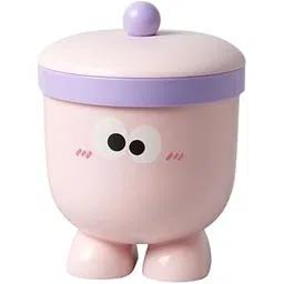 Cute Portable Mini DustBin with Lid, Trash Bin Storage Box, Garbage Bin for baby Home, Office, Living Room, Dressing, Car, Study Table, Compact Waste Organizer - Blushy Buddy - Pink-picture-13