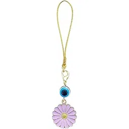 Cute Purple Flower With Evil Eye Phone Charm Delicate Aesthetic Charm For Phone Bag Keychain Airpods Camera Pendants Usb Charm Decor, Red-picture-29