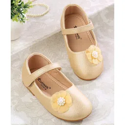 Cute Walk by Babyhug Ballerina with Velcro Closer & Floral Applique - Yellow-picture-12