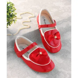Cute Walk by Babyhug Ballerina With Velcro Closure & Bow Applique - Red-picture-14
