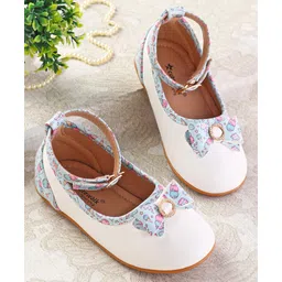 Cute Walk by Babyhug Ballerinas with Velcro Closure & Bow Applique - Light Blue-picture-15