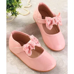 Cute Walk by Babyhug Ballerinas With Velcro Closure & Bow Applique - Pink-picture-20