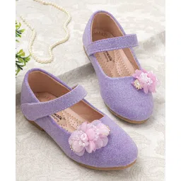 Cute Walk by Babyhug Bellies with Buckle Closure Floral Applique - Purple-picture-24