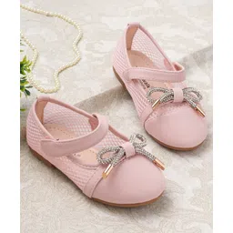 Cute Walk By Babyhug Bellies with Velcro Closure & Bow Applique - Pink-picture-26