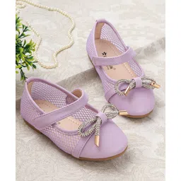 Cute Walk By Babyhug Bellies with Velcro Closure & Bow Applique - Purple-picture-22