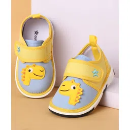 Cute Walk by Babyhug Casual Shoes with Dino Applique - Yellow & Light Blue-picture-20