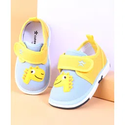 Cute Walk by Babyhug Casual Shoes With Velcro Closure & Dino Applique - Yellow-picture-12