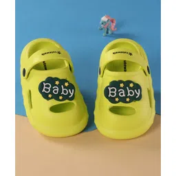 Cute Walk by Babyhug Clogs with Back Strap & Applique - Light Green-picture-16