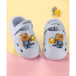 Cute Walk by Babyhug Clogs with Backstrap Bear Applique - Purple-picture-25