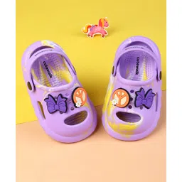 Cute Walk by Babyhug Clogs With Butterfly Applique - Purple-picture-16