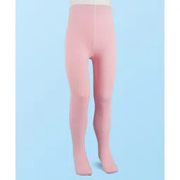 Cute Walk by Babyhug Cotton Knit Antibacterial Wash Solid Tights - Pink-picture-24