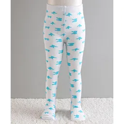 cute walk by babyhug Cutewalk by Babyhug Anti Bacterial Footed Tights Bow Design - White-picture-11