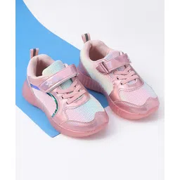 Cute Walk by Babyhug Holographic Sneakers with Velcro Closure - Pink-picture-13