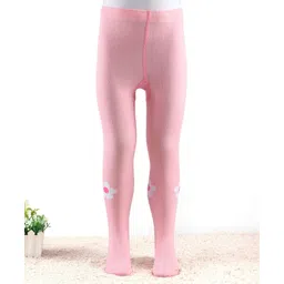 Cute Walk by Babyhug Knitted Antibacterial Footed Tights Floral Design - Pink-image-17