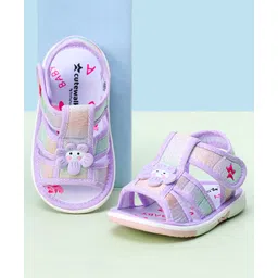 Cute Walk by Babyhug Sandals with Velcro Closure & Floral Applique - Purple-picture-32