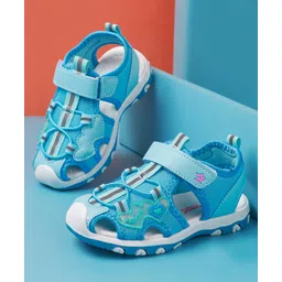 Cute Walk by Babyhug Sandals With Velcro Closure Heart Applique - Blue-picture-24