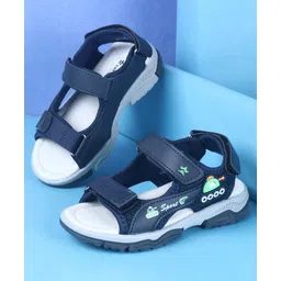 Cute Walk by Babyhug Sandals With Velcro Closure - Navy Blue-picture-23
