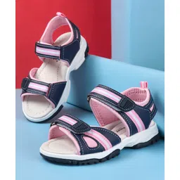 Cute Walk by Babyhug Sandals With Velcro Closure - Pink & Blue-picture-20