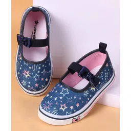 Cute Walk by Babyhug Slip On Casual Shoes With Bow Applique - Blue-picture-37