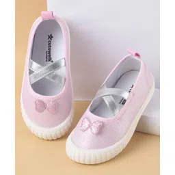 Cute Walk by Babyhug Slip On Casual Shoes with Bow Applique - Glitter Pink-picture-18