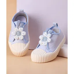 Cute Walk by Babyhug Slip on Casual Shoes with Floral Applique - Light Blue-picture-30