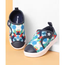 Cute Walk by Babyhug Slip On Casual Shoes with Velcro Closure Geometric Print - Blue-picture-36