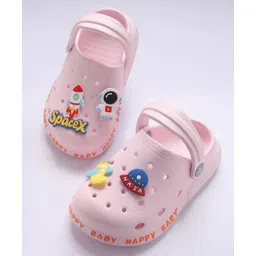 Cute Walk by Babyhug Slip-On Clogs Space-X Applique - Pink (Design May Vary)-picture-18