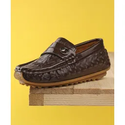 Cute Walk by Babyhug Slip On Formal Shoes - Brown-picture-15