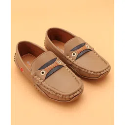 Cute Walk by Babyhug Slip On Party Wear Loafers - Khaki-picture-16