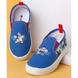 Cute Walk by Babyhug Slip OnCasual Shoes With Star Patch - Blue-picture-34