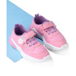 Cute Walk by Babyhug Sneaker Shoes With Velcro Closure & Floral Print - Pink-picture-14