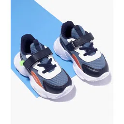 Cute Walk by Babyhug Sneaker Shoes With Velcro Closure - Dark Blue White-picture-10