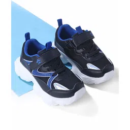 Cute Walk by Babyhug Sneaker with Lace Up & Velcro Closure - Black & Blue-picture-17